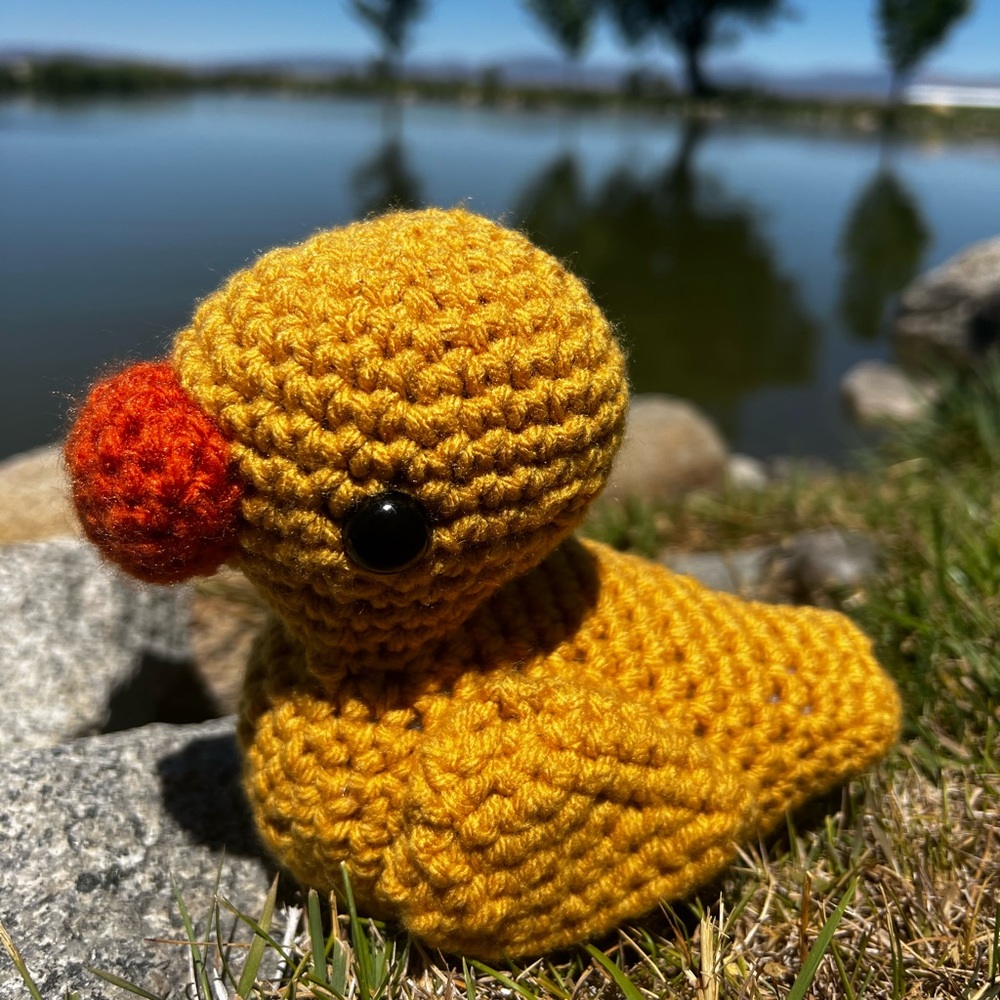 Hand Crocheted Yellow Duckie!